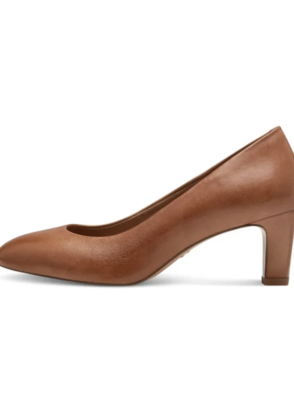 Tamaris Ruby 50's Leather Pumps Cognac