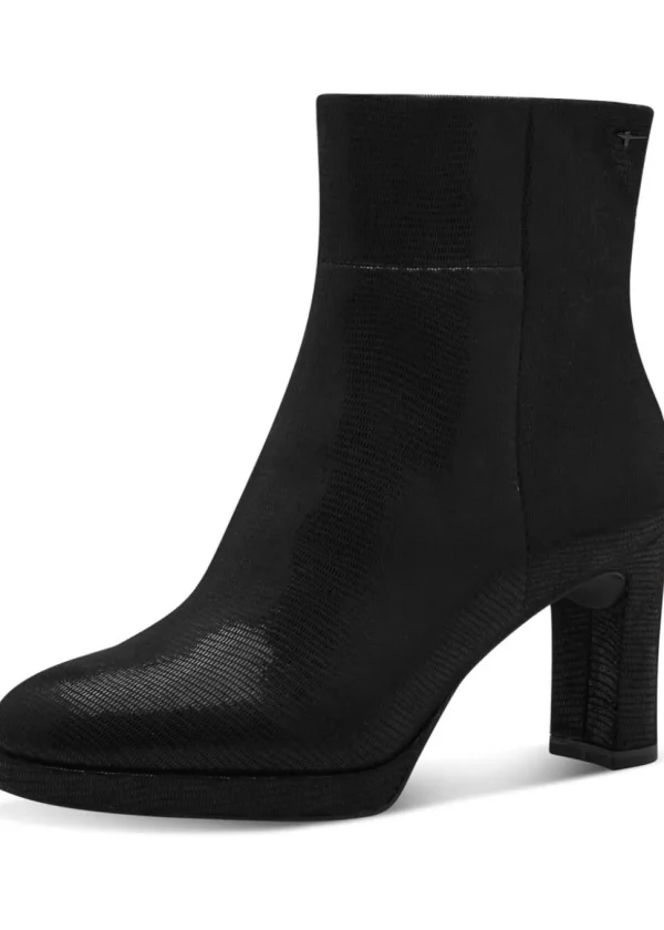Tamaris Stella Structure Vegan Booties Black