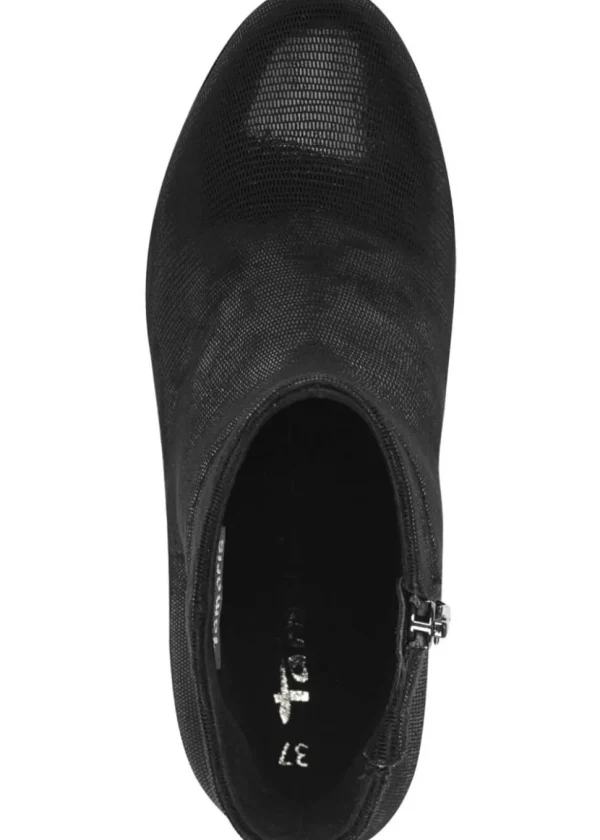 Tamaris Stella Structure Vegan Booties Black
