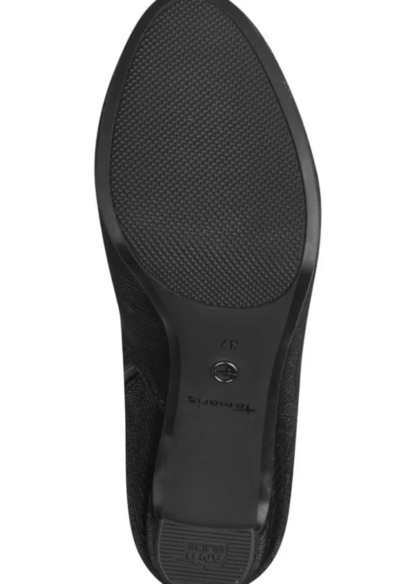 Tamaris Stella Structure Vegan Booties Black