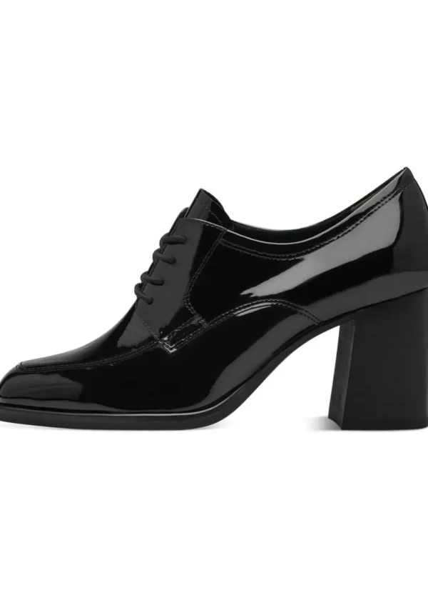 Tamaris Suzy Patent 60's Ankle Boots Black