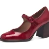 Tamaris Wanda Patent Vegan 60's Pumps Red