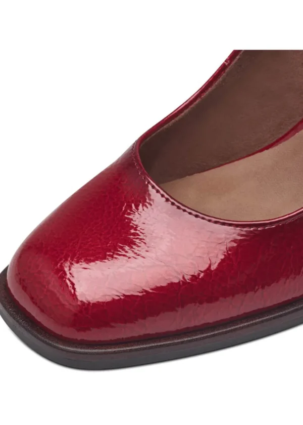 Tamaris Wanda Patent Vegan 60's Pumps Red
