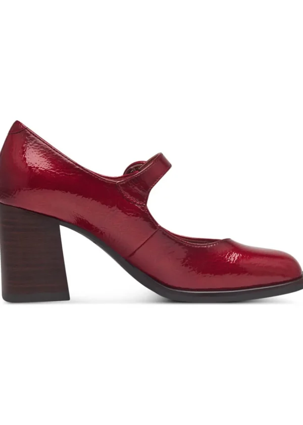 Tamaris Wanda Patent Vegan 60's Pumps Red