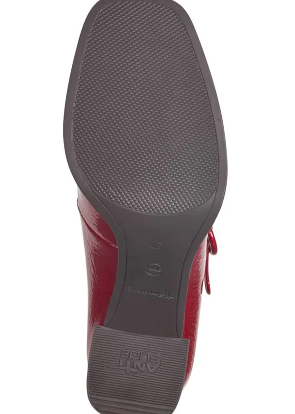 Tamaris Wanda Patent Vegan 60's Pumps Red
