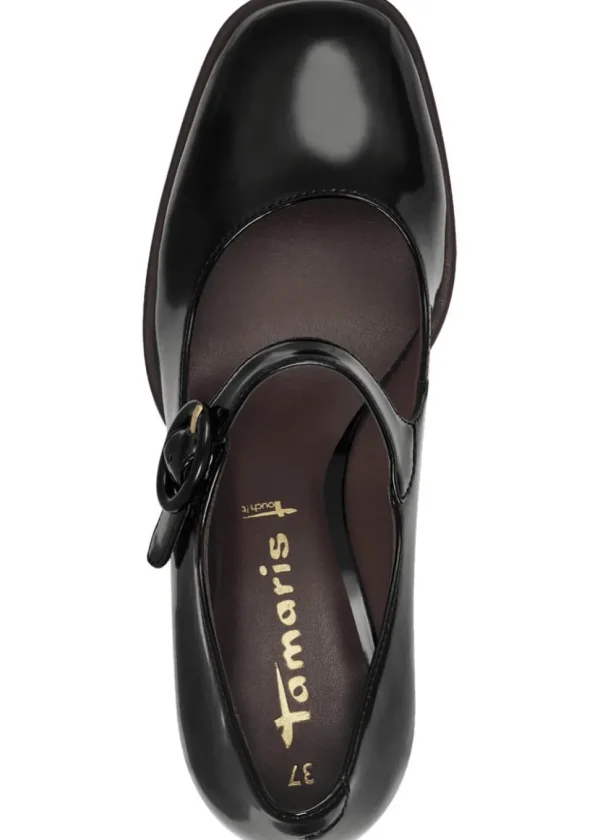 Tamaris Wanda Vegan Brush 60's Pumps Black