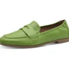 Tamaris Yvette Leather Loafers Apple Green