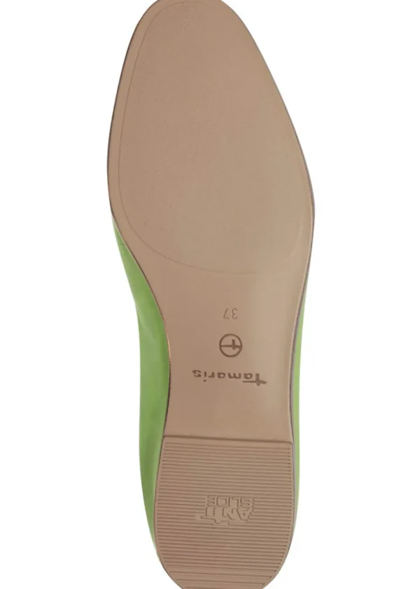 Tamaris Yvette Leather Loafers Apple Green