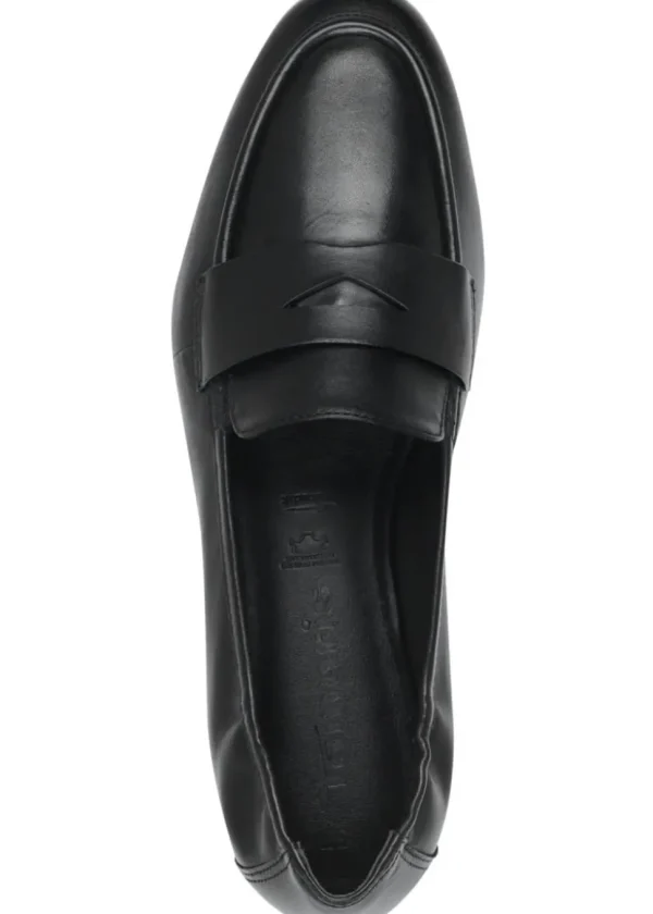 Tamaris Yvette Leather Loafers Black