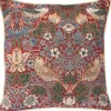 Tapestry Bags Morris Strawberry Thief Cushion Cover Red