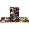 Temerity Jones Dutch Floral Set of 6 Coasters Black