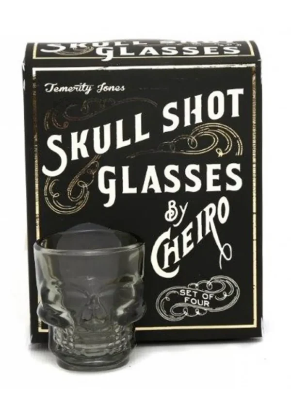 Temerity Jones Skull Set of 4 Shot Glasses