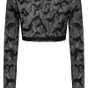 Third Identity Batcave Mesh Crop Top Black