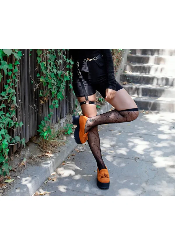TUK Tassel Platform Loafers Orange