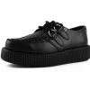 T.U.K Unisex Viva Mondo Creeper Leather Black