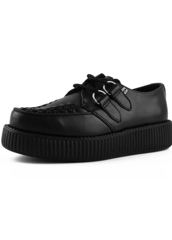 T.U.K Unisex Viva Mondo Creeper Leather Black