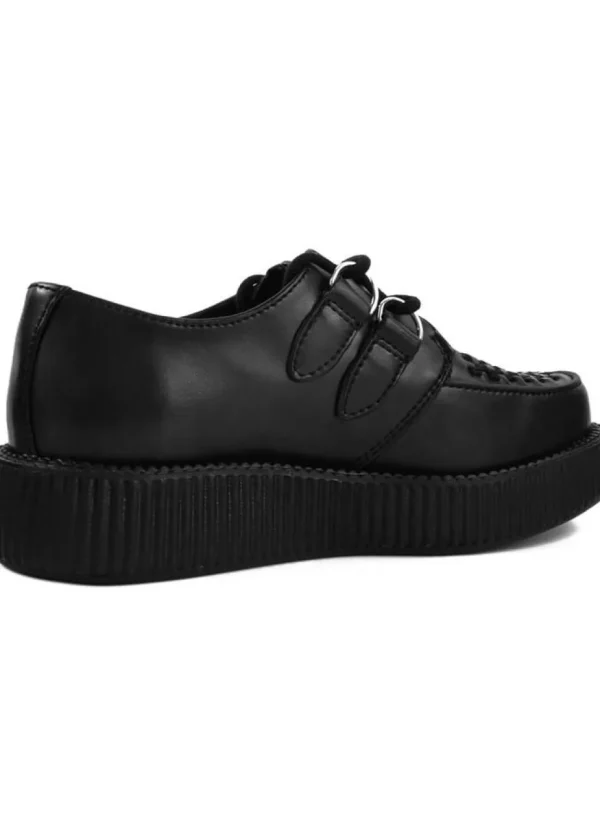T.U.K Unisex Viva Mondo Creeper Leather Black
