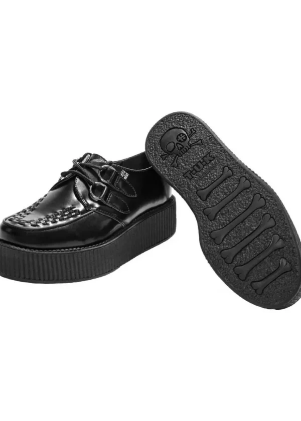 T.U.K Viva Hi Sole Leather Creepers Black