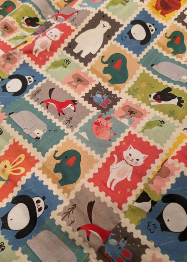Tulip B Animal Stamps 50's Top Multi Coloured