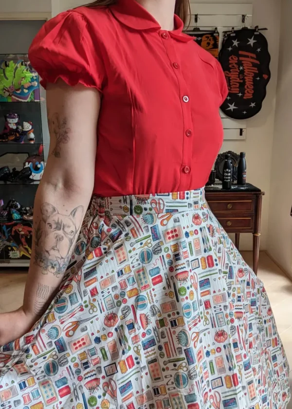 Tulip B Sewing Set 50's Swing Skirt White