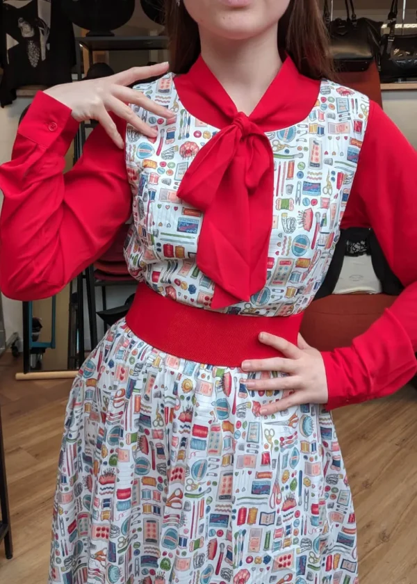 Tulip B Sewing Set 50's Swing Dress White