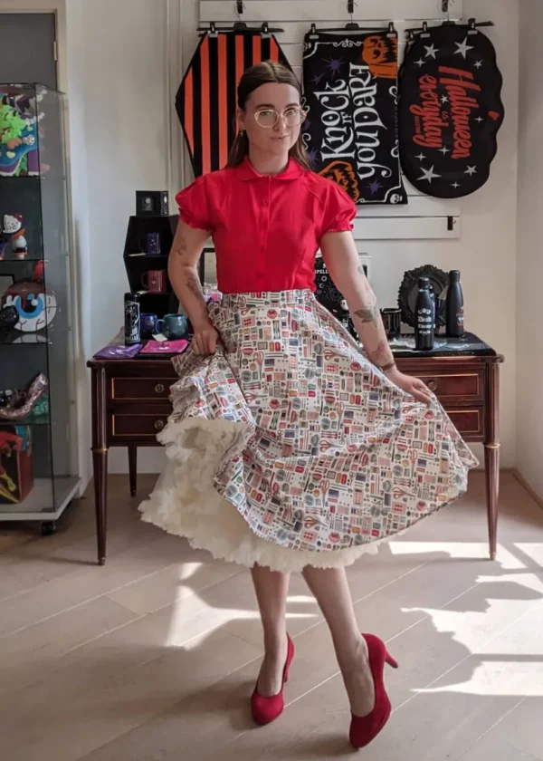Tulip B Sewing Set 50's Swing Skirt White