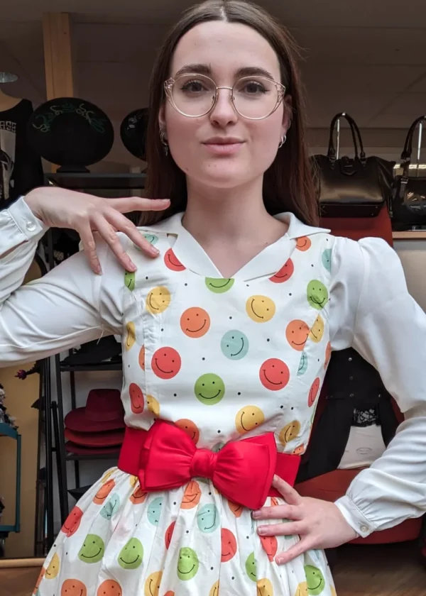 Tulip B Smiley Faces 40's Swing Dress Multi