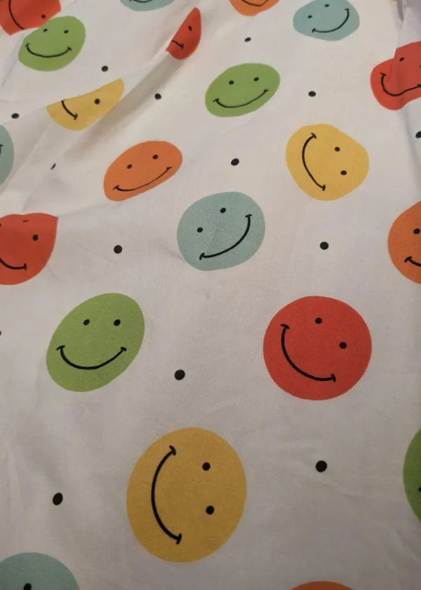 Tulip B Smiley Faces 50's Swing Skirt Ivory