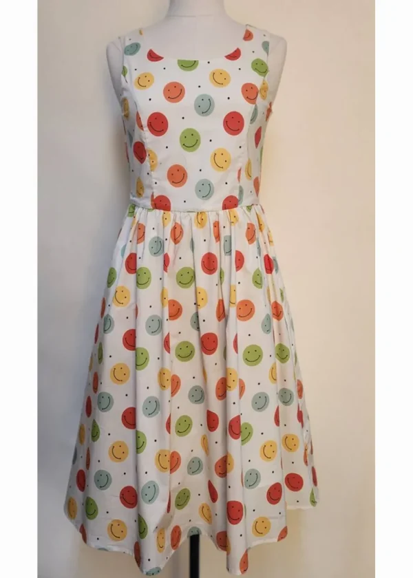 Tulip B Smiley Faces 40's Swing Dress Multi