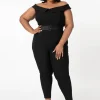 Unique Vintage Gillian 50's Jumpsuit Black