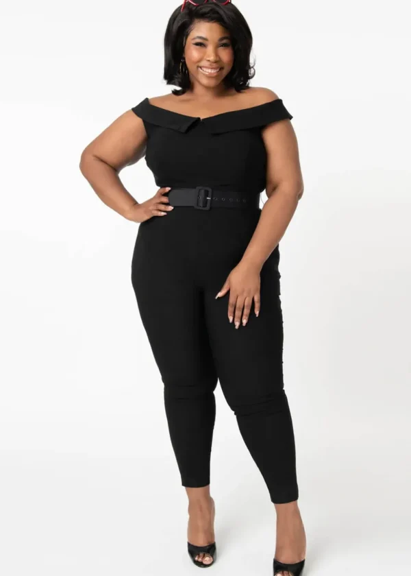 Unique Vintage Gillian 50's Jumpsuit Black
