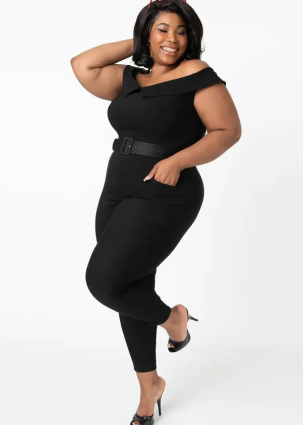 Unique Vintage Gillian 50's Jumpsuit Black