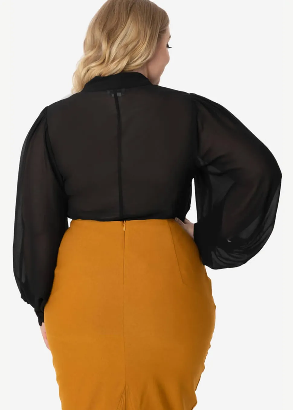 Unique Vintage Gwen 40's Blouse Black