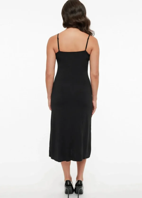 Unique Vintage Lola Midi Onderjurk Zwart