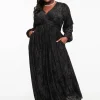 Unique Vintage Spiderweb 70's Maxi Dress Black