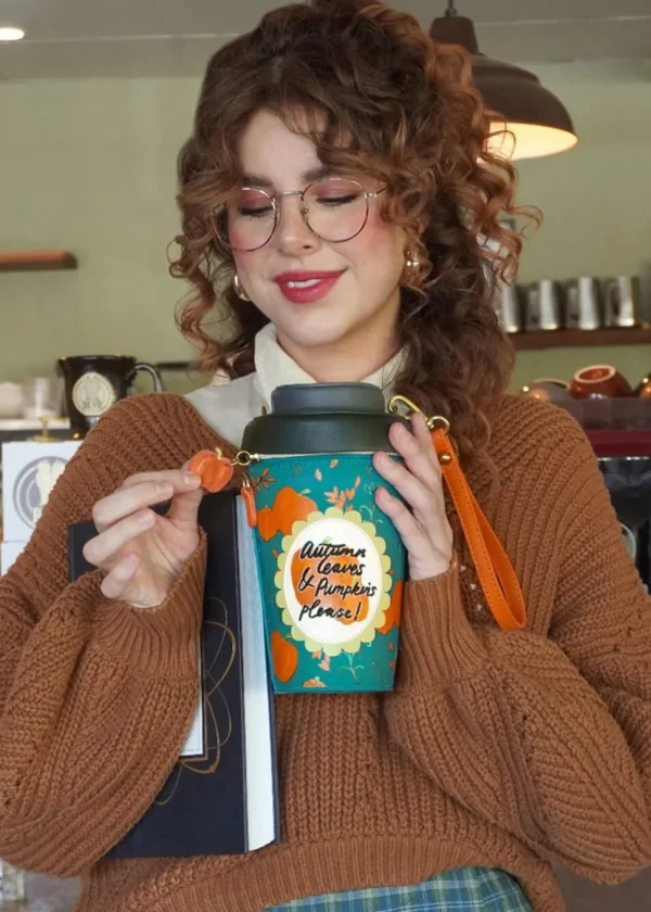 Vendula London Sugar and Spice Coffee Shop Pumpkin Spice Latte Bag