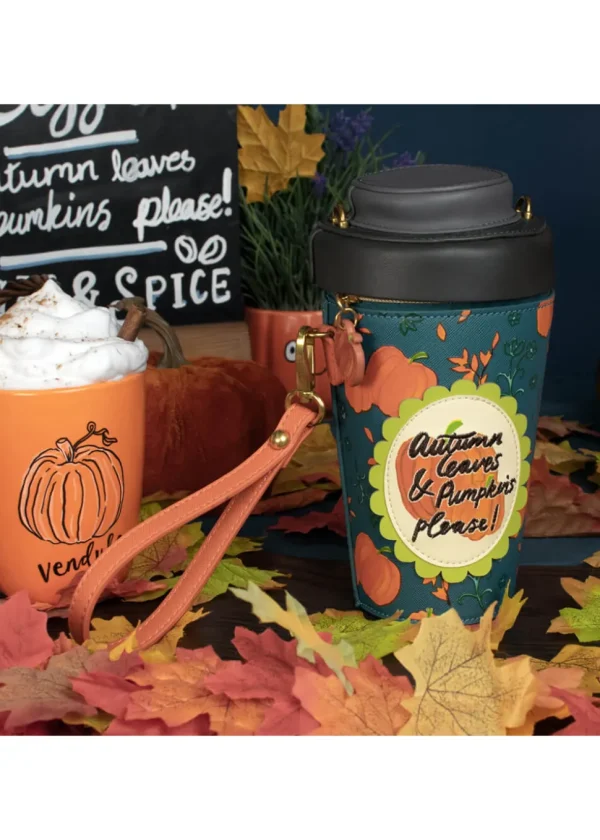 Vendula London Sugar and Spice Coffee Shop Pumpkin Spice Latte Bag