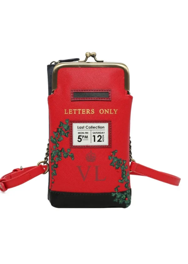 Vendula London The Old Post Office Postbox Phone Clipper Pouch Red