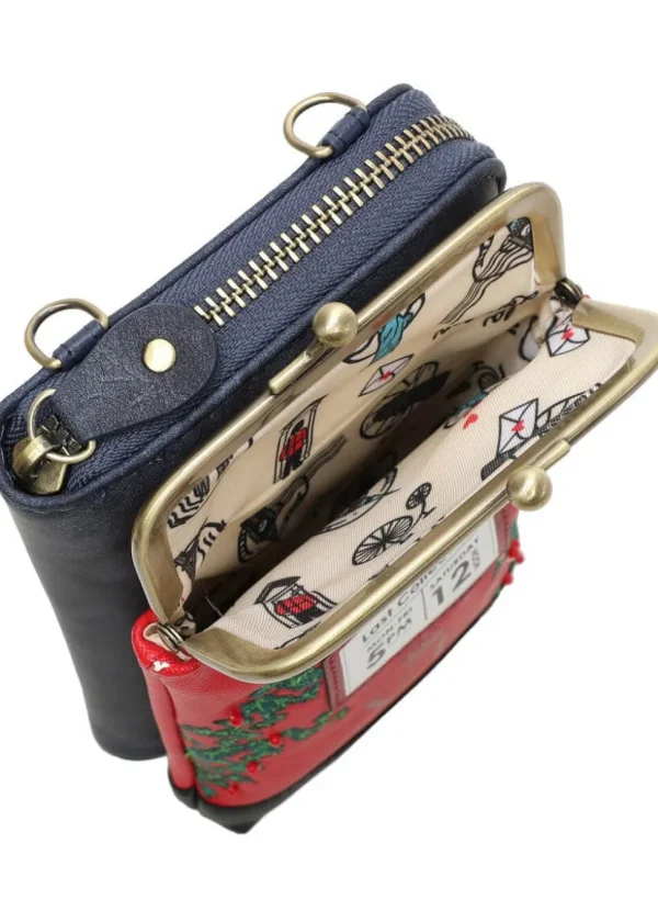 Vendula London The Old Post Office Postbox Phone Clipper Pouch Red