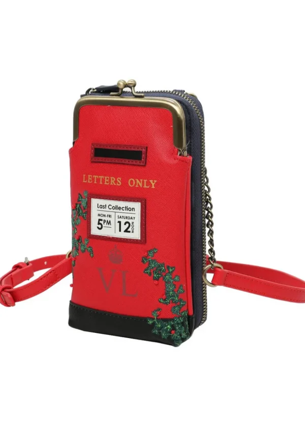 Vendula London The Old Post Office Postbox Phone Clipper Pouch Red