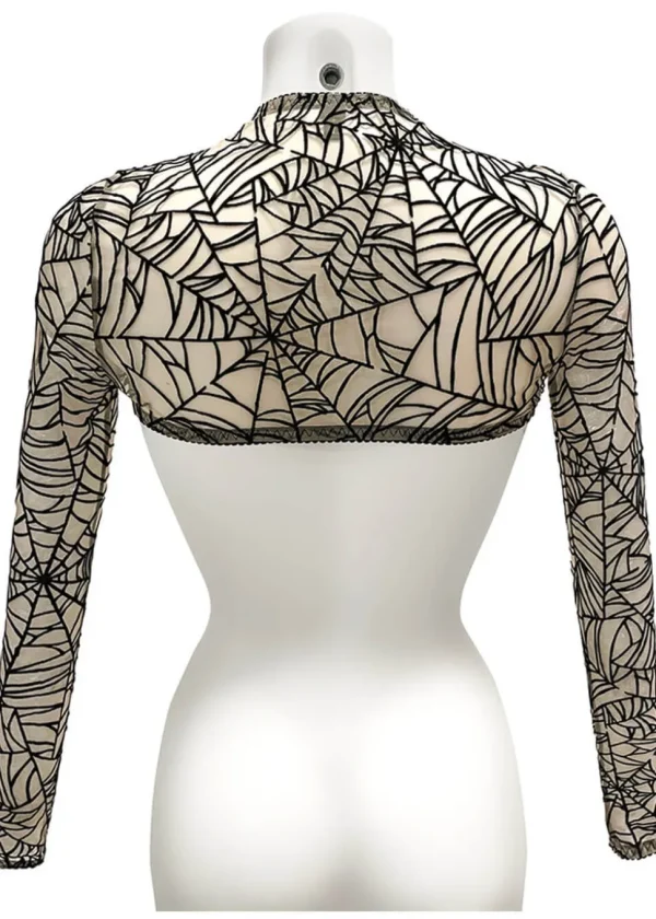 Videnoir Spiderweb Bolero Nude Black