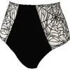 Videnoir Spiderweb High Waist Brief Nude Black