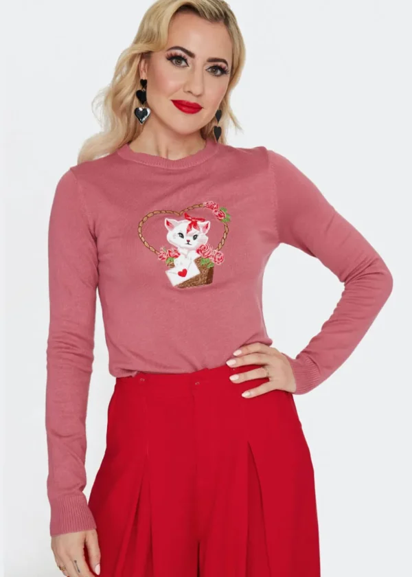 Voodoo Vixen Kitty Love Letter Pull Pink