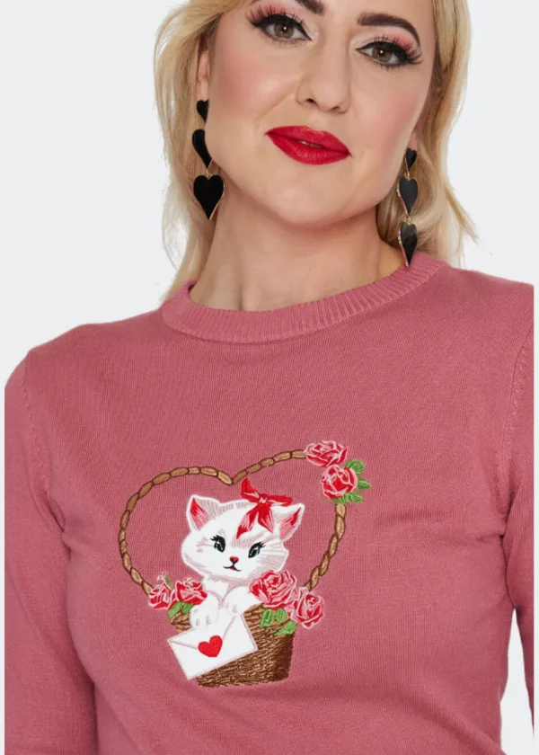 Voodoo Vixen Kitty Love Letter Pull Pink