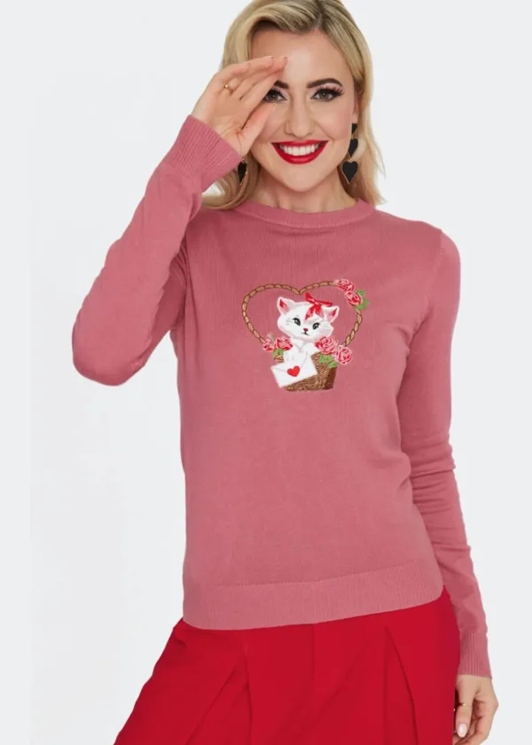 Voodoo Vixen Kitty Love Letter Pull Pink