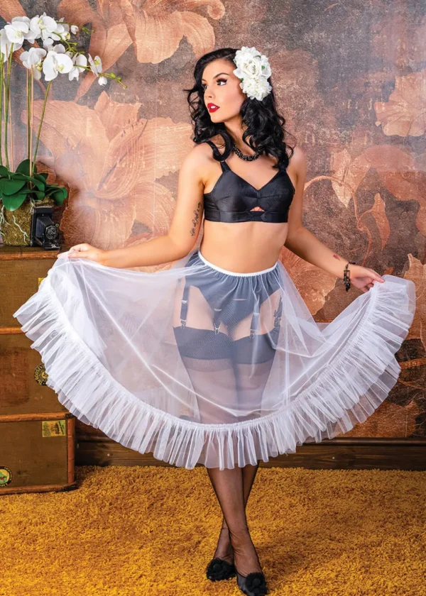 What Katie Did Sandra Frilly 50's Petticoat White