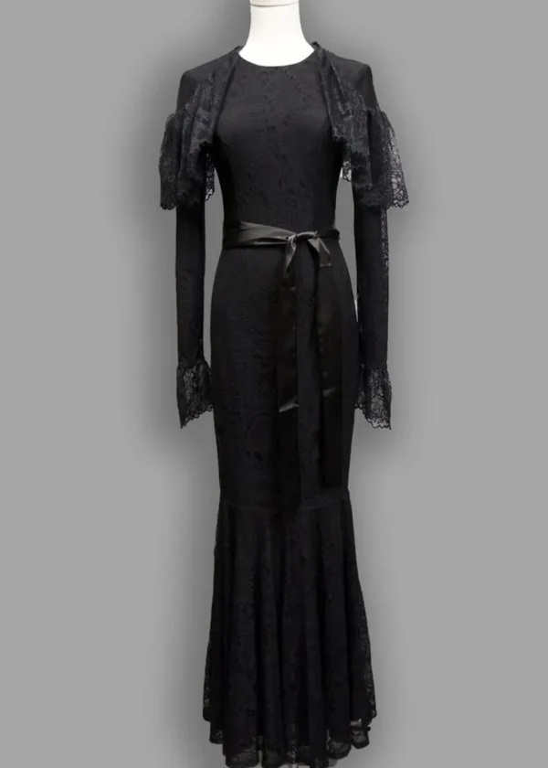 Witchwood Borden Lace Mermaid Maxi Dress Black