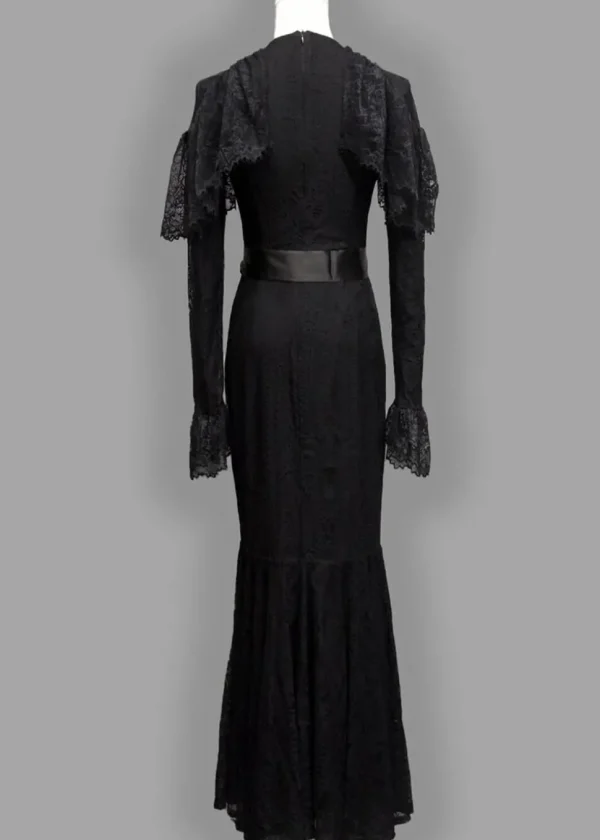 Witchwood Borden Lace Mermaid Maxi Dress Black
