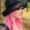 Witchwood Mourning Corset Vegan Felt Hat Black