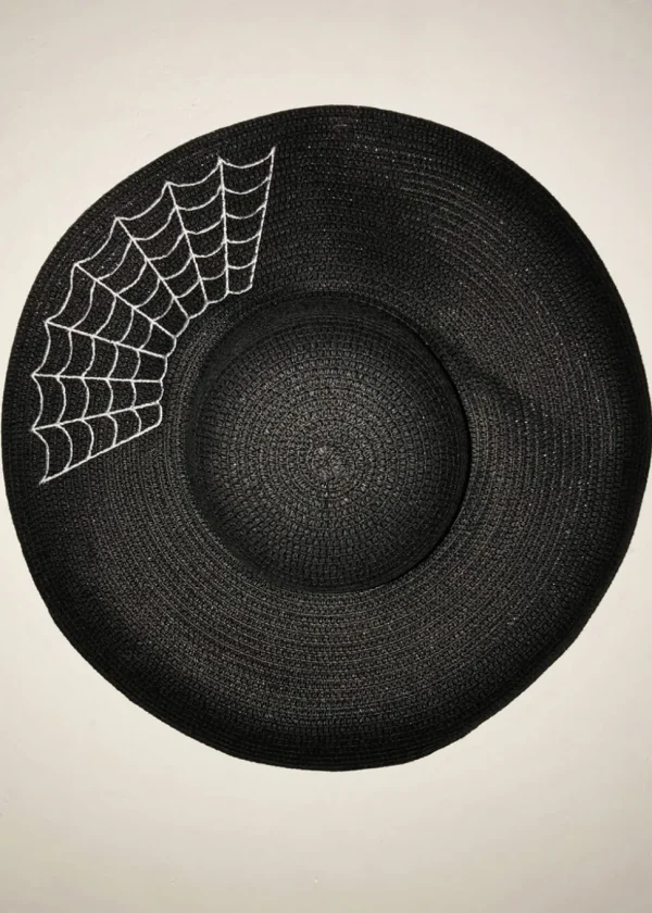Witchwood Widow's Web Floppy Sun Hat Black